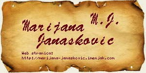 Marijana Janašković vizit kartica